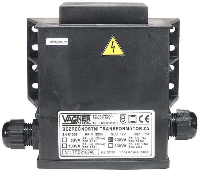 Vagner Pool Sicherheitstransformator, gegossen, 230V/12V, 200W
