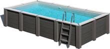 Gre Avantgarde Nova WPC-Pool Set, 595x315x126cm, rechteckig, Sandfilter