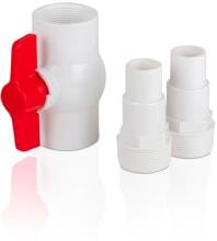 Gre Kugelhahn Absperrventil, inkl. Schlauchtüllen Ø32-38mm, weiß