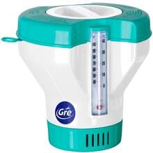 Gre Poolthermometer Dosierschwimmer, 1,5kg, türkis/weiß