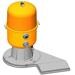 Sand-Filteranlage, geteilter Behälter Kit 400, 6-Wege-Seitenventil mit Pumpe Preva 50, 9m³/h, 230V, gelb