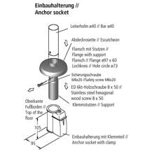 Eichenwald Ideal Einbauhalterung Montageset für Poolleiter, Holm Ø 40mm