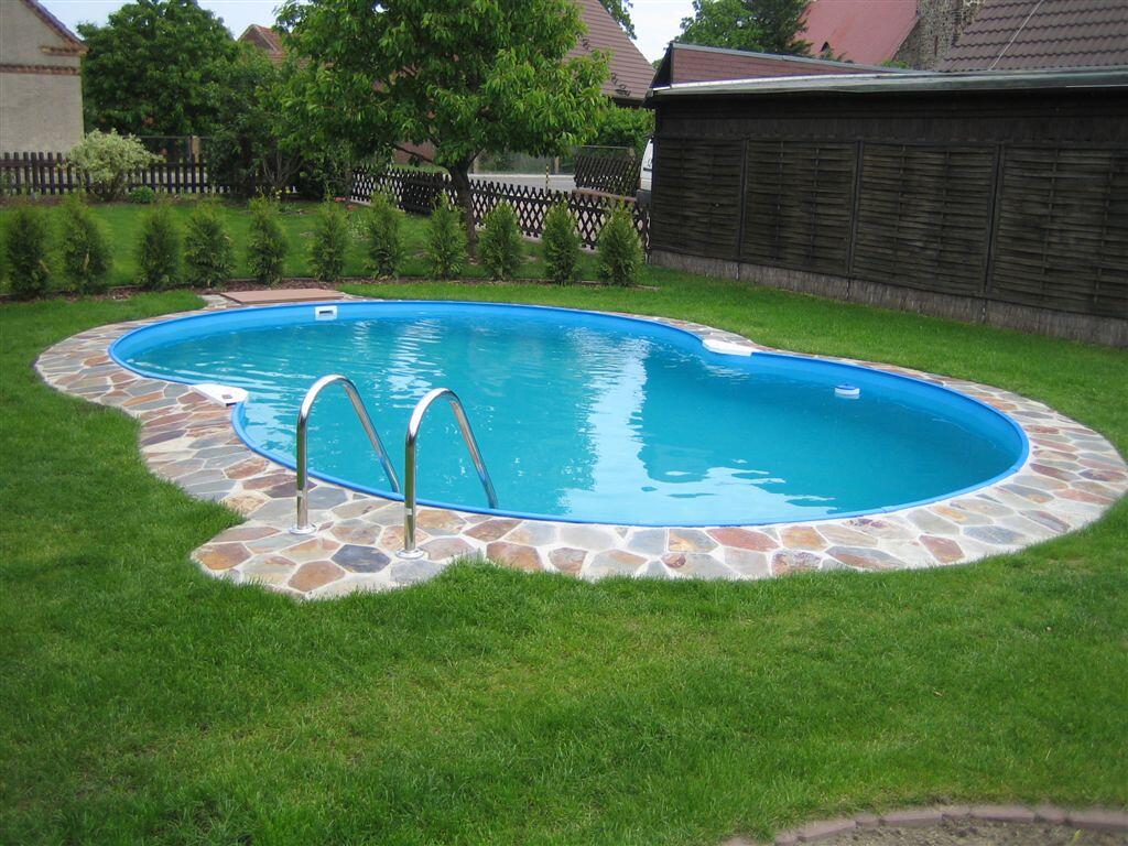 Future Pool Family Stahlwandpool, 725x460x120cm, achtförmig, Keilbiese, sand