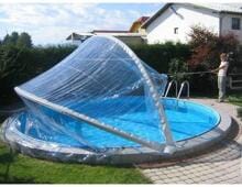 Trend Pool Cabrio Dome Poolüberdachung, Ovalpool, 623x360cm, transparent
