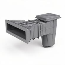 Oku Lux Slim Einbauskimmer, Anschluss 2" IG, Kunststoff, grau