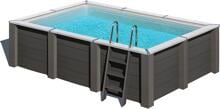Gre Avantgarde Nova WPC-Pool Set 455x315x126cm, rechteckig, Sandfilter