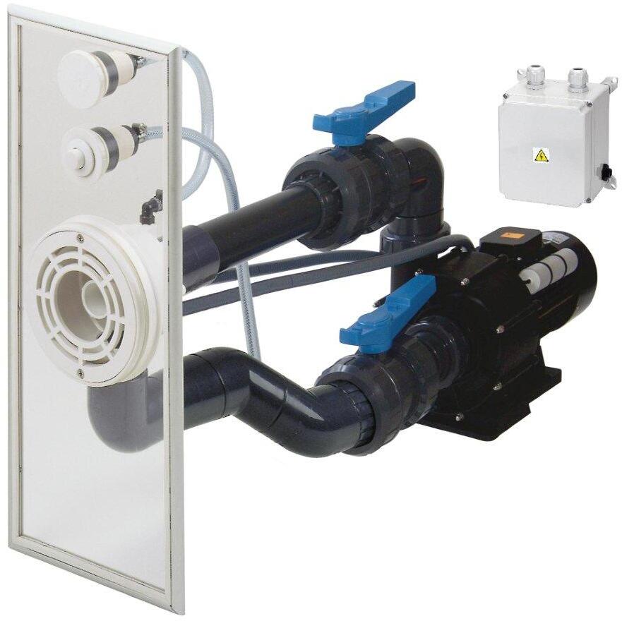 Vagner Pool Vag-Jet Gegenstromanlage, Komplettbausatz für Massivbecken, inkl. Pumpe, 2,2kW, 66m³/h, 400V, Kunststoff
