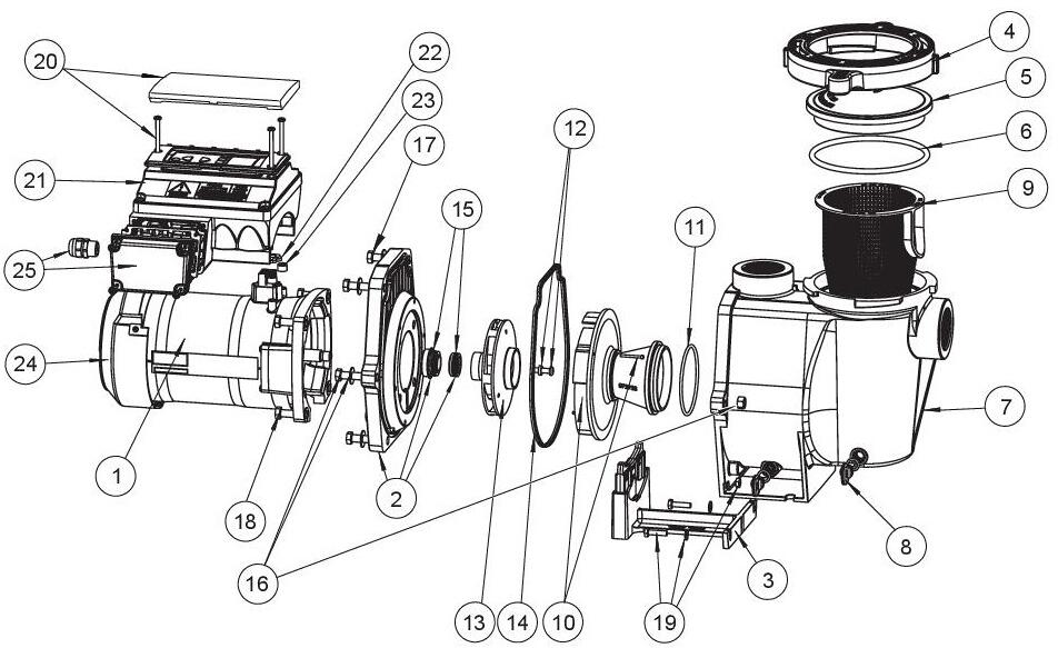 Pentair Umkehrleitrad für Intelliflo/Whisperflo VSF Filterpumpe