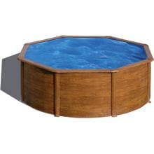 BWT myPool Feeling Stahlwand-Pool, rund, Sandfilter, Wasserpflegeset, Holzoptik