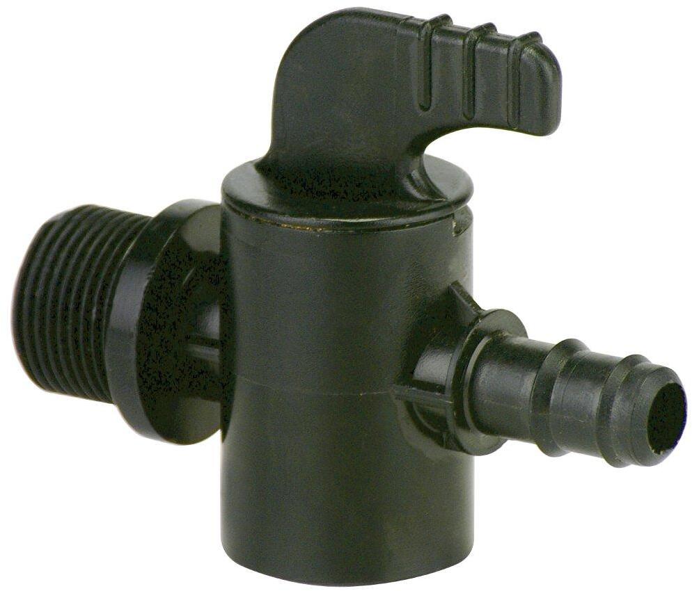 Ablasshahn, 3/4", PVC, schwarz