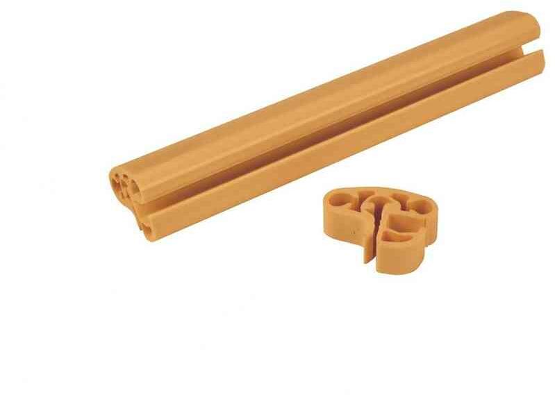 Future Pool Kombi-Handlauf für Keilbiese/Überhangfolie, Profilschienen-Set Rund-Pool Fun Ø 350cm, PVC, sand