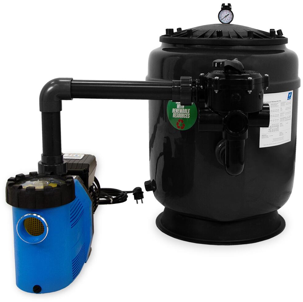 Trend Pool HSF-4 Plus Sandfilteranlage mit Speck Badu Prime Eco VS Pumpe, 28m³/h bei 8m, Ø 500mm, 6-Wege-Ventil, 230V, Anschluss Ø 50mm, anthrazit