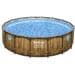 Bestway 56725 Power Steel Swim Vista Frame Pool, 488x122cm, rund, Kartuschenfilter, braun