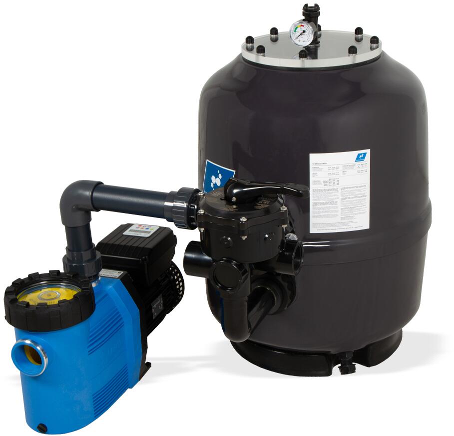 Trend Pool Sandfilteranlage Lagos mit Speck Badu Prime ECO VS Pumpe, 22m³/h bei 8m, Ø 760mm, 6-Wege-Ventil, anthrazit