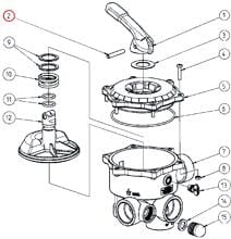 Peraqua Kunststoffbolzen für Rückspülventil V6 SM 1 1/2", 8x50mm