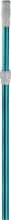 BWT 40671 Teleskopstange, 120-240cm, 2-teilig, Dreharretierung, Aluminium, blau/weiß