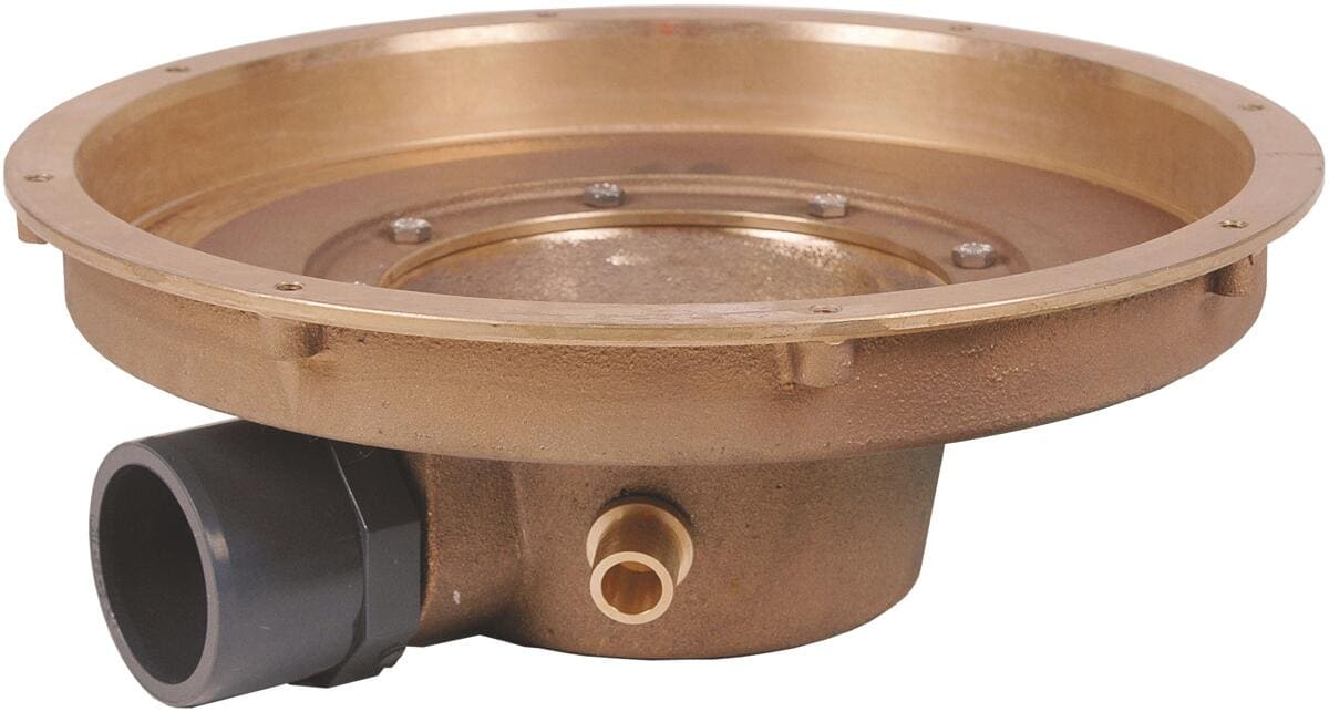 Hugo Lahme Einbausatz für Bodenluftsprudelanlage, seitlicher Abgang, 1 1/2", Rotguss