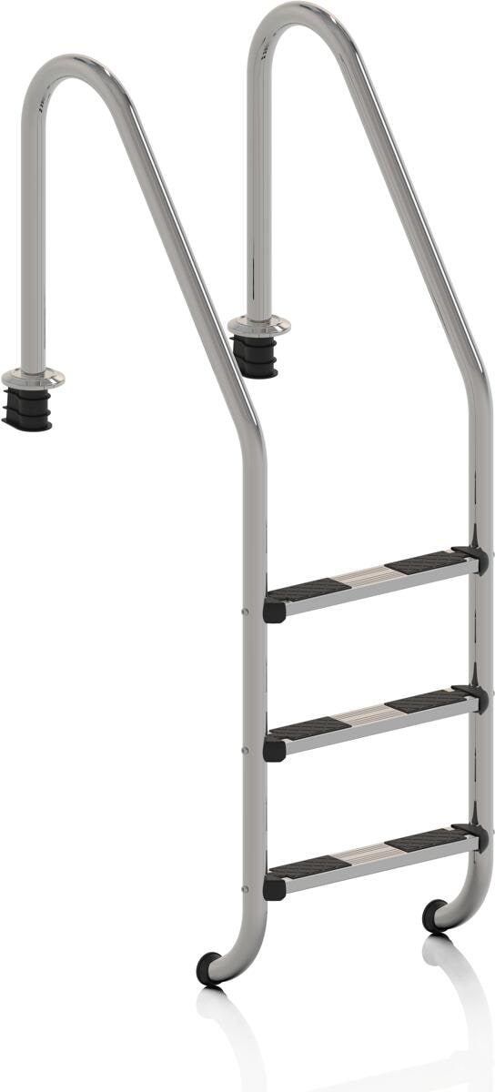 Gre Einstiegsleiter Poolleiter, 3-stufig, Edelstahl V4A