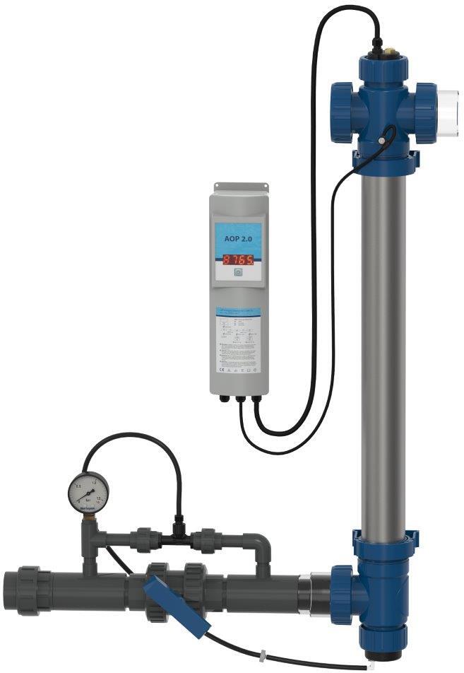 Blue Lagoon AOP Ozon & UV-C 2.0 Sterilisator, 75W/18m³/h, Lampenlebensdaueranzeige, Edelstahl