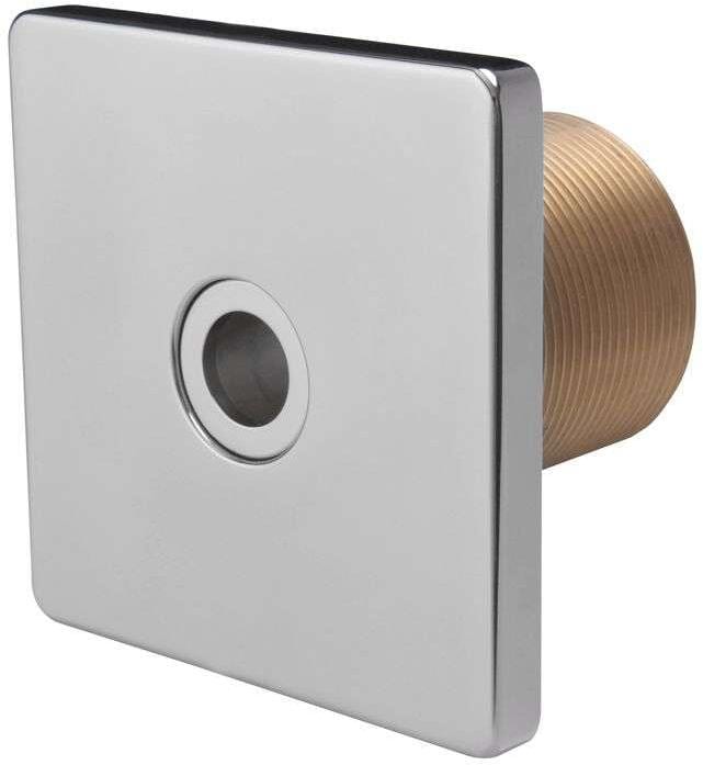 Hugo Lahme AllFit Einlaufdüse mit Blende und Kugel, 103x103mm, Ø 18mm, L 40mm, eckig, Rotguss