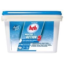 hth Maxitab 135g Action 5 Chlortabletten zur Wasseraufbereitung, stabilisiertes Chlor, 2,7kg