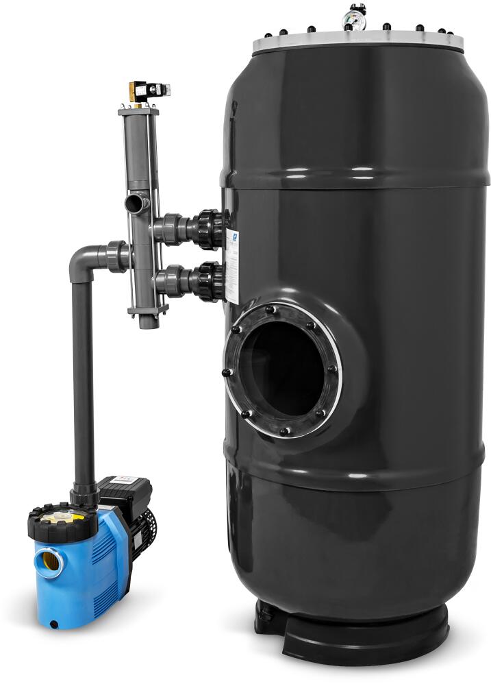 Trend Pool HSF-8 Sandfilteranlage mit Speck Badu Prime Eco VS Pumpe, 28m³/h bei 8m, Ø 950mm, Stangen-Ventil, 230V, anthrazit