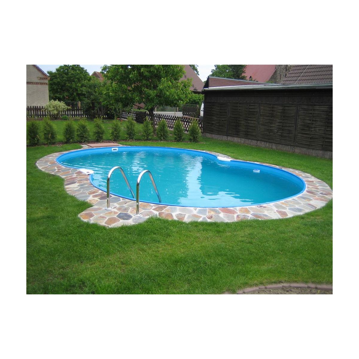 Future Pool Family Stahlwandpool, 525x320x120cm, achtförmig, Keilbiese, blau