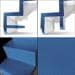 Reku Pooltreppe Eleganz, Poolleiter Einstiegsleiter 5-stufig 60 lang, azurblau