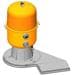 Vagner Pool Sandfilteranlage, geteilter Behälter Kit 600, 6-Wege-Seitenventil mit Pumpe Bettar, 12m³/h, 230V, gelb