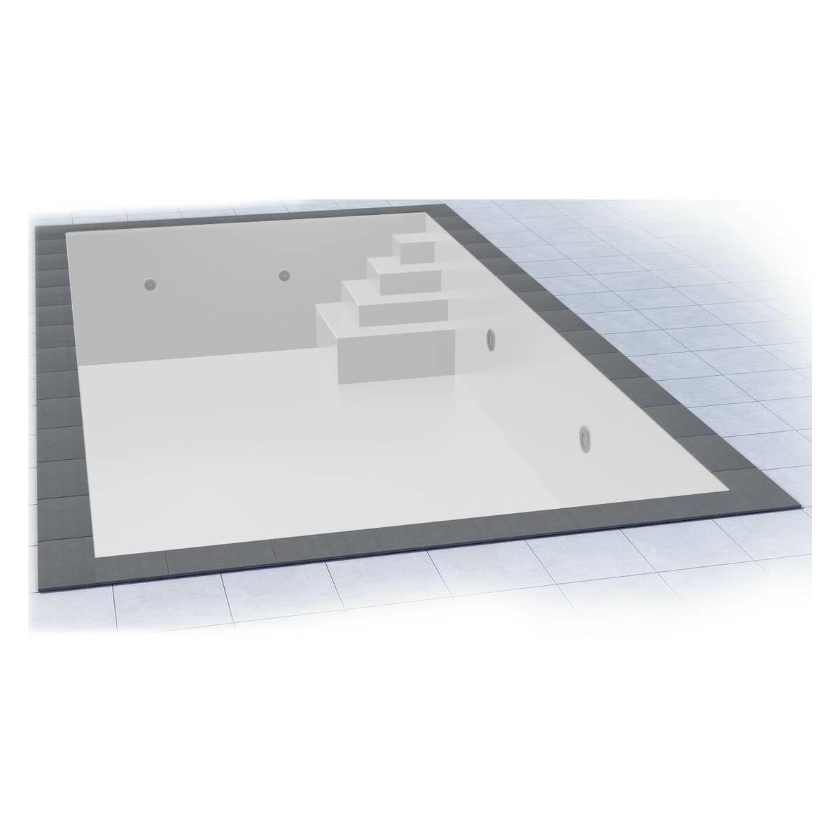 Poolfolie Grandliner Celsius für Rechteckbecken mit Ecktreppenausbildung Smart rechts, 600x300x150cm, weiß