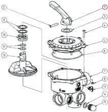 Peraqua Griff für Rückspülventil V6 SM 1 1/2"