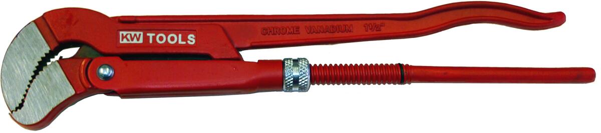 KW Tools SPC Eckrohrzange, S-Maul, 1 1/2", rot