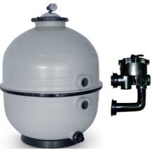 Vagner Pool Kit Midi 500 Filterbehälter für Sandfilteranlagen, Ø 500mm, Durchfluss 9m³/h, Anschluss 1½", grau