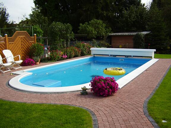Future Pool Power S Bausatz Styroporpool, 800x400x150cm, rechteckig, Innenhülle, adriablau
