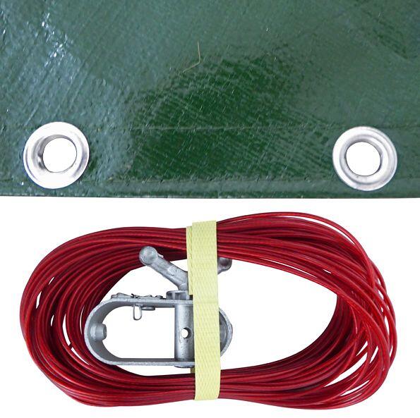 OKU Winterabdeckung, oval/achtförmig, 490x300cm, 180g/m², grün