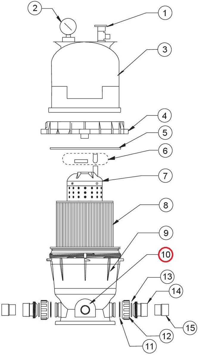 Pentair Entleerungskappe Clean & Clear Kartuschenfilter, inkl. Dichtung