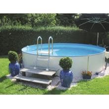 BWT 70481 myPool Premium Stahlwand-Pool, Ø 300x120cm, rund, Sandfilter, weiß