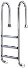 Interline Poolleiter Einstiegsleiter Holzpool Bali, 3-stufig, Edelstahl