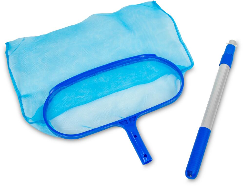 Trend Pool Bodenkescher mit Teleskopstange, 105cm, silber