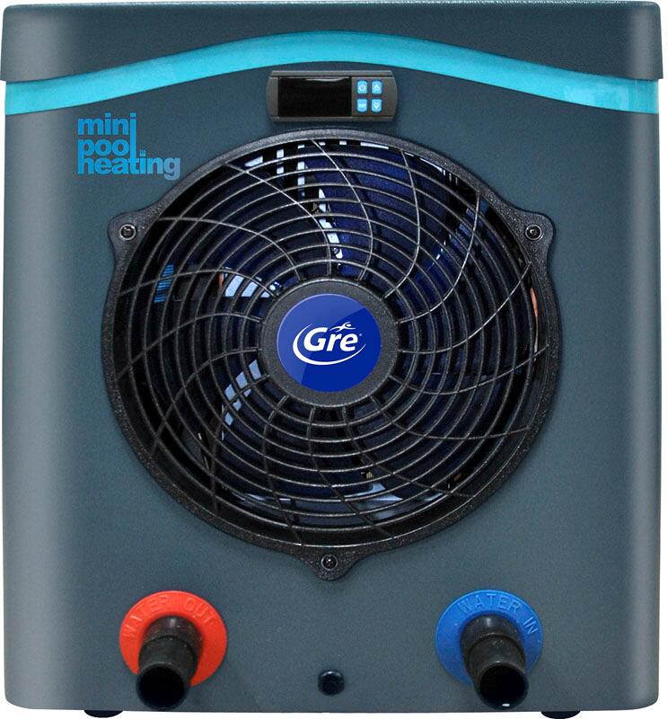 Gre HPM40 Mini-Wärmepumpe, Pools bis 40m³, 5,5kW, 230V, Plug&Play, schwarz