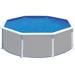 BWT myPool Feeling Stahlwand-Pool, rund, Sandfilter, Wasserpflegeset, grau