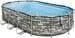 Bestway 56719 Power Steel Comfort Jet Frame Pool, 610x366x122cm, oval, Kartuschenfilter, Steinwand