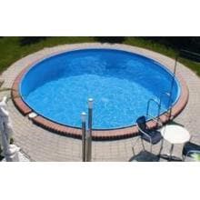 BWT myPool Premium Stahlwand-Pool, rund, , Sandfilter, Halbhochbeckenleiter, weiß