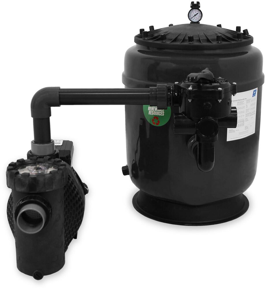 Trend Pool HSF-4 Plus Sandfilteranlage mit Speck Badu Eco Future Pumpe, 38,5m³/h bei 10m, Ø 765mm, 6-Wege-Ventil, 230V, Anschluss Ø 63mm, anthrazit