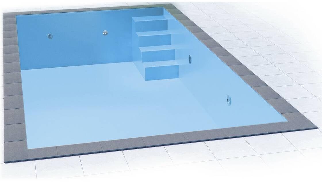 Poolfolie Grandliner Premium für Rechteckbecken mit Ecktreppenausbildung Variofit 58cm rechts, 700x350x150cm, hellblau