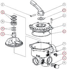 Peraqua Dichtungsset für Rückspülventil V6 SM 1 1/2"