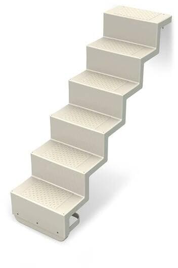 Reku Pooltreppe Eleganz, Poolleiter Einstiegsleiter 6-stufig 80 lang, sand