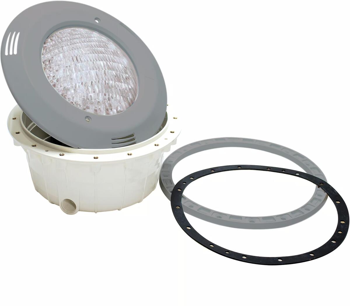Vagner Pool Unterwasserscheinwerfer VA PF, 300 Watt, 12V, weiß, Blende hellgrau