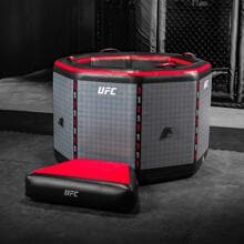 NetSpa UFC Octagon Eisbad, Ø 130x90cm, 1 Person, 300 Liter, inkl. Abdeckung & Treppe, grau