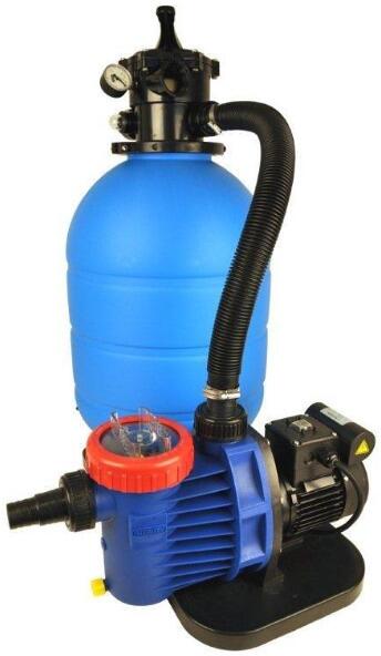 Future Pool Pro Aqua Sandfilteranlage mit Speck Infinity i-Plus 70 Pumpe, 7,5m³/h bei 5m, Ø 400mm, 6-Wege-Ventil, 230V, blau